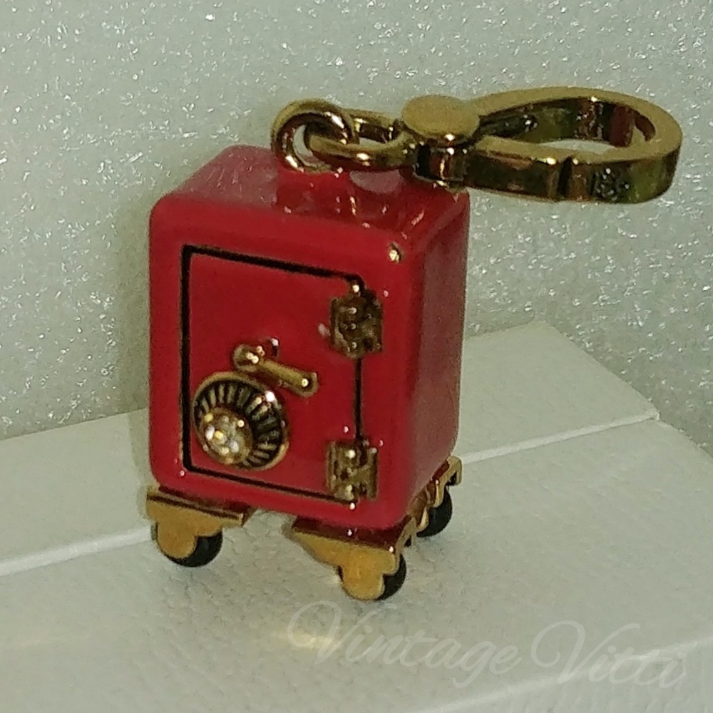 Juicy Couture Red Vault Safe Locket Charm EUC RARE
